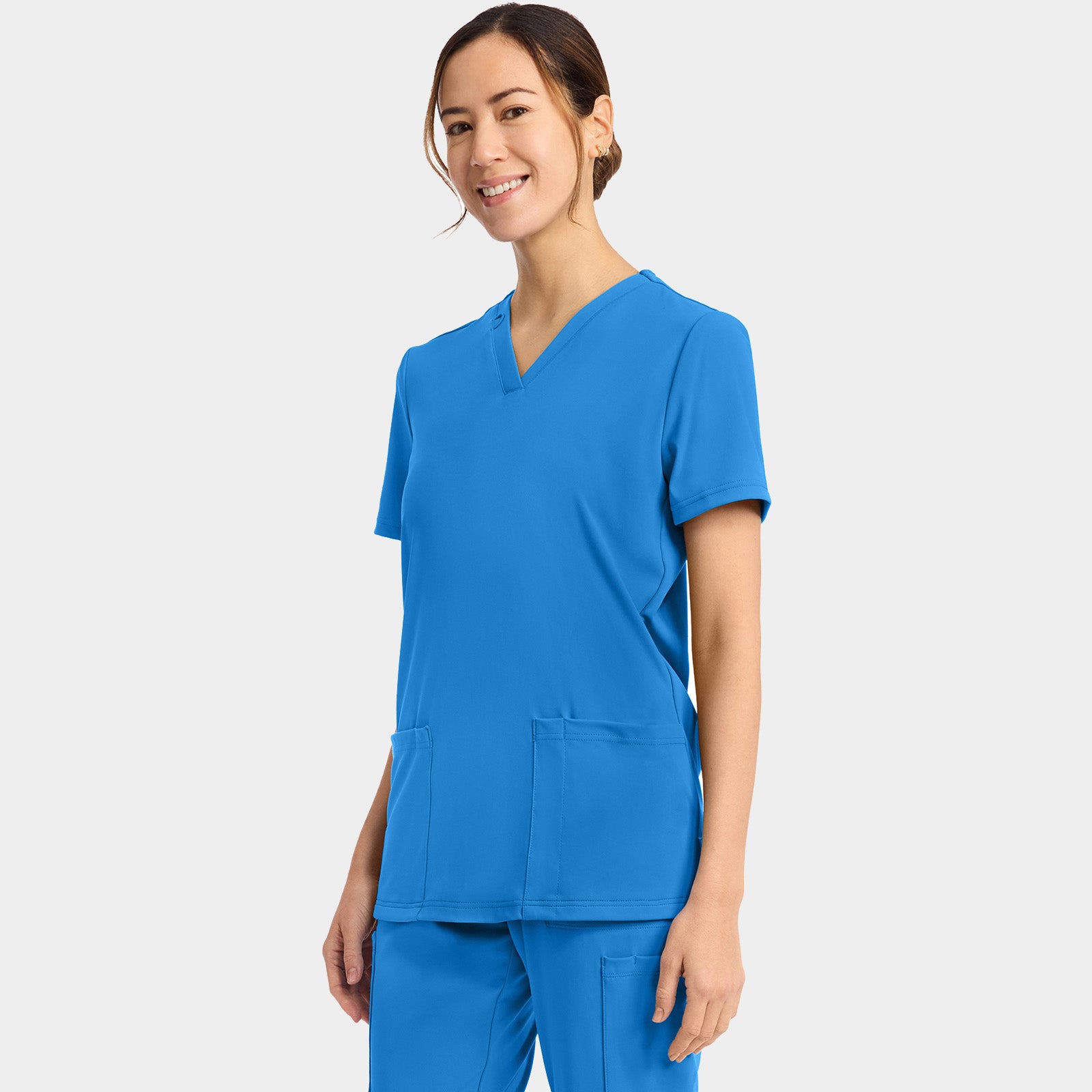 Women's 2-Pocket V-Neck Top | CK832