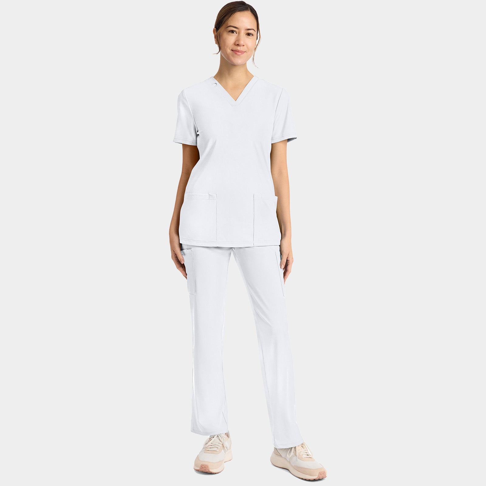Women's 2-Pocket V-Neck Top | CK832