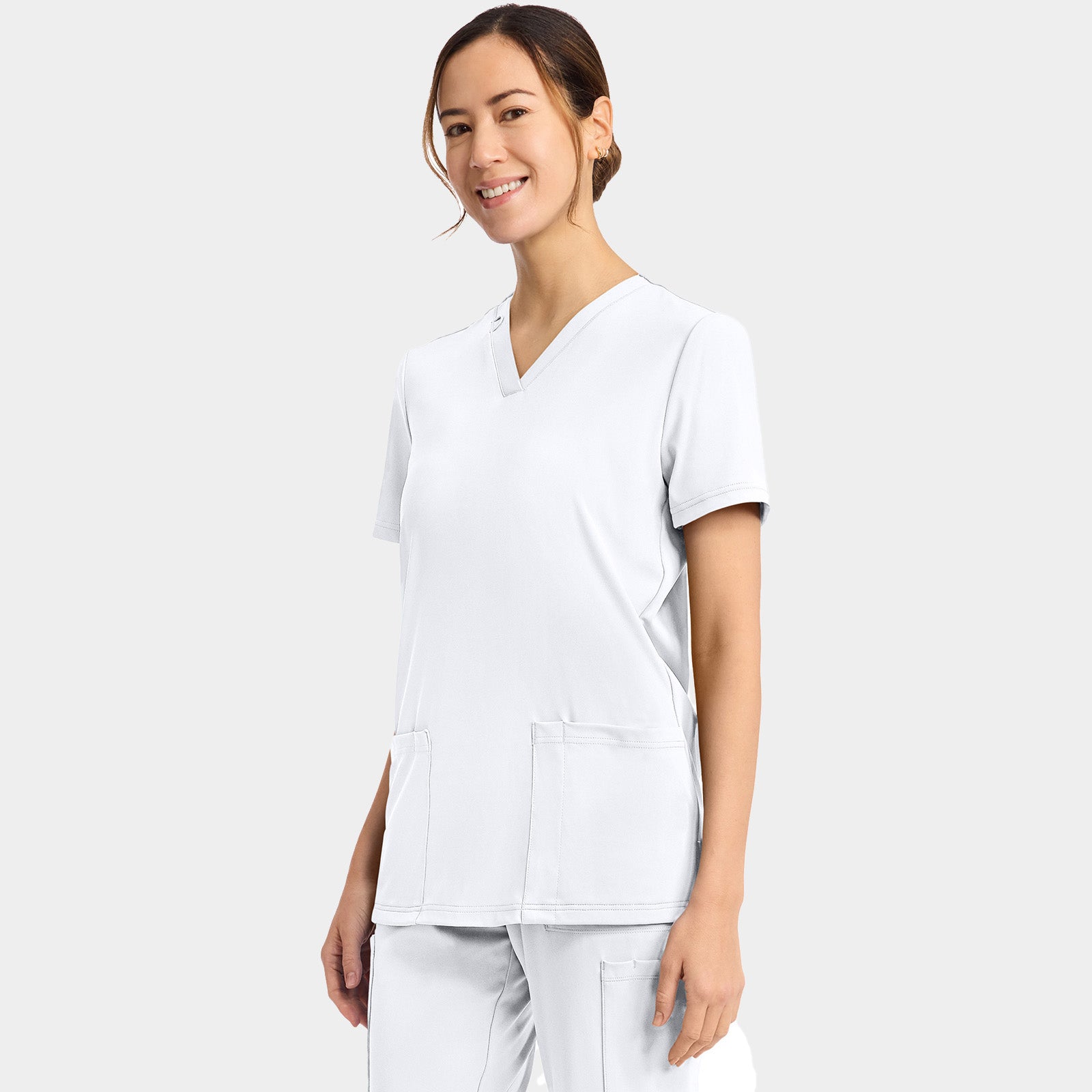 Women's 2-Pocket V-Neck Top | CK832