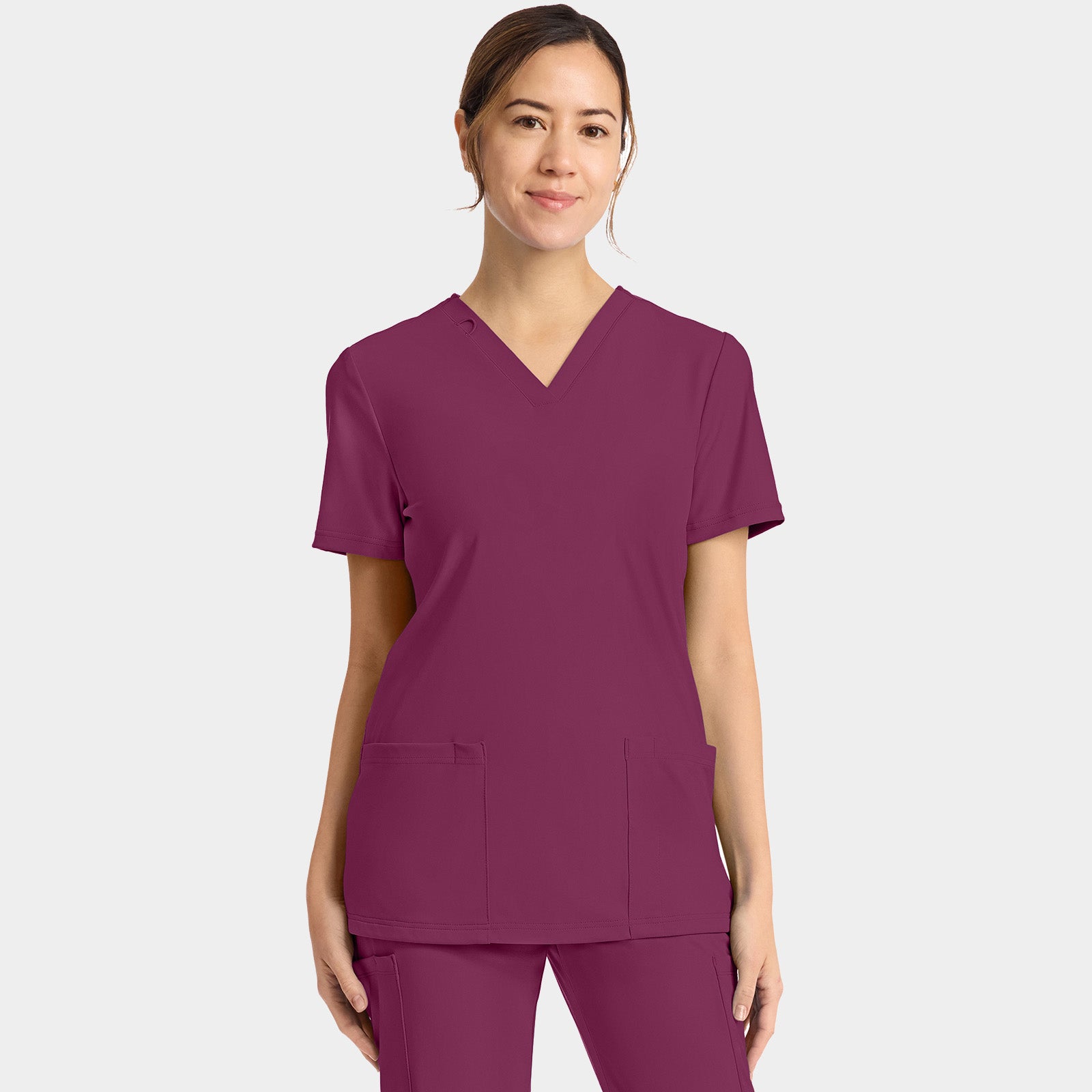 Women's 2-Pocket V-Neck Top | CK832