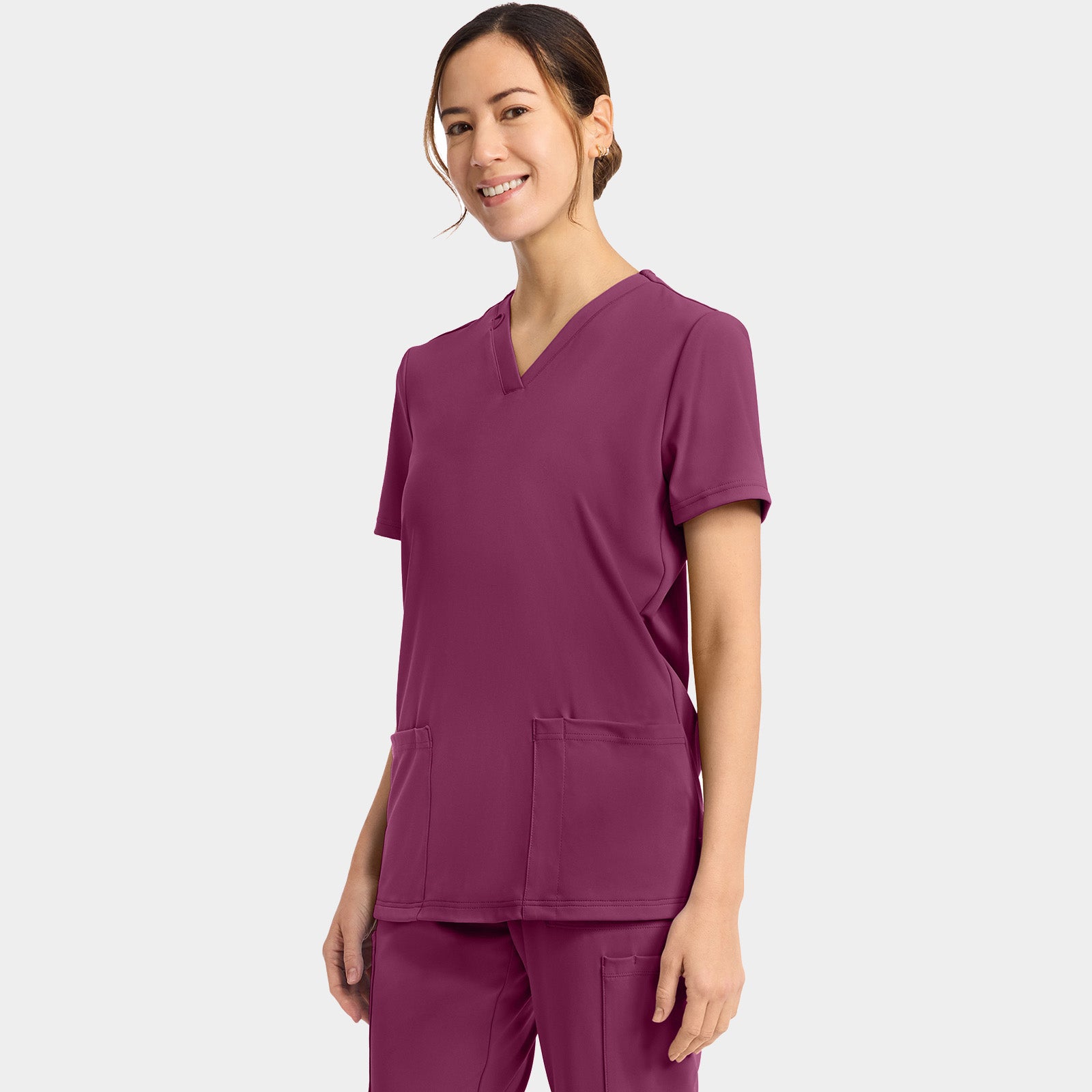 Women's 2-Pocket V-Neck Top | CK832