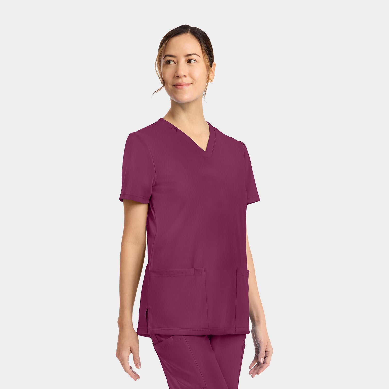 Women's 2-Pocket V-Neck Top | CK832