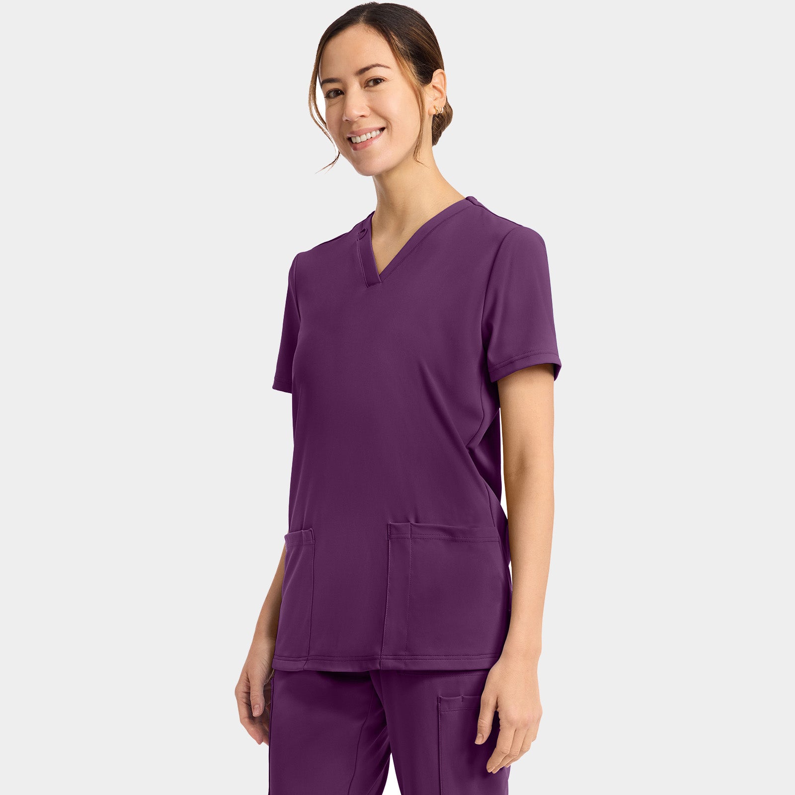 Women's 2-Pocket V-Neck Top | CK832
