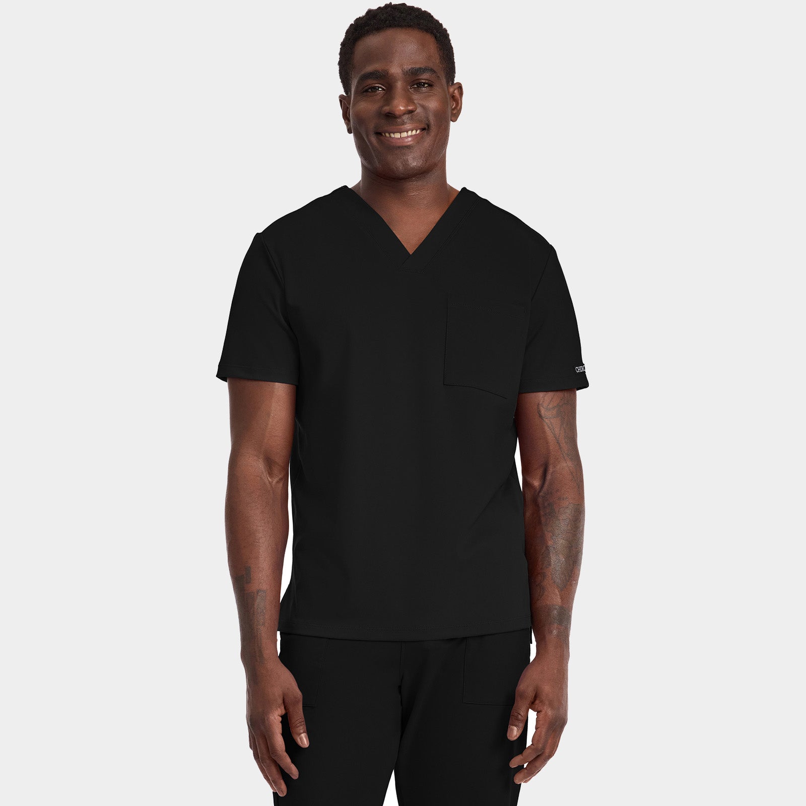 Men’s Tuck-In Chest Pocket V-Neck Scrub Top | CK834