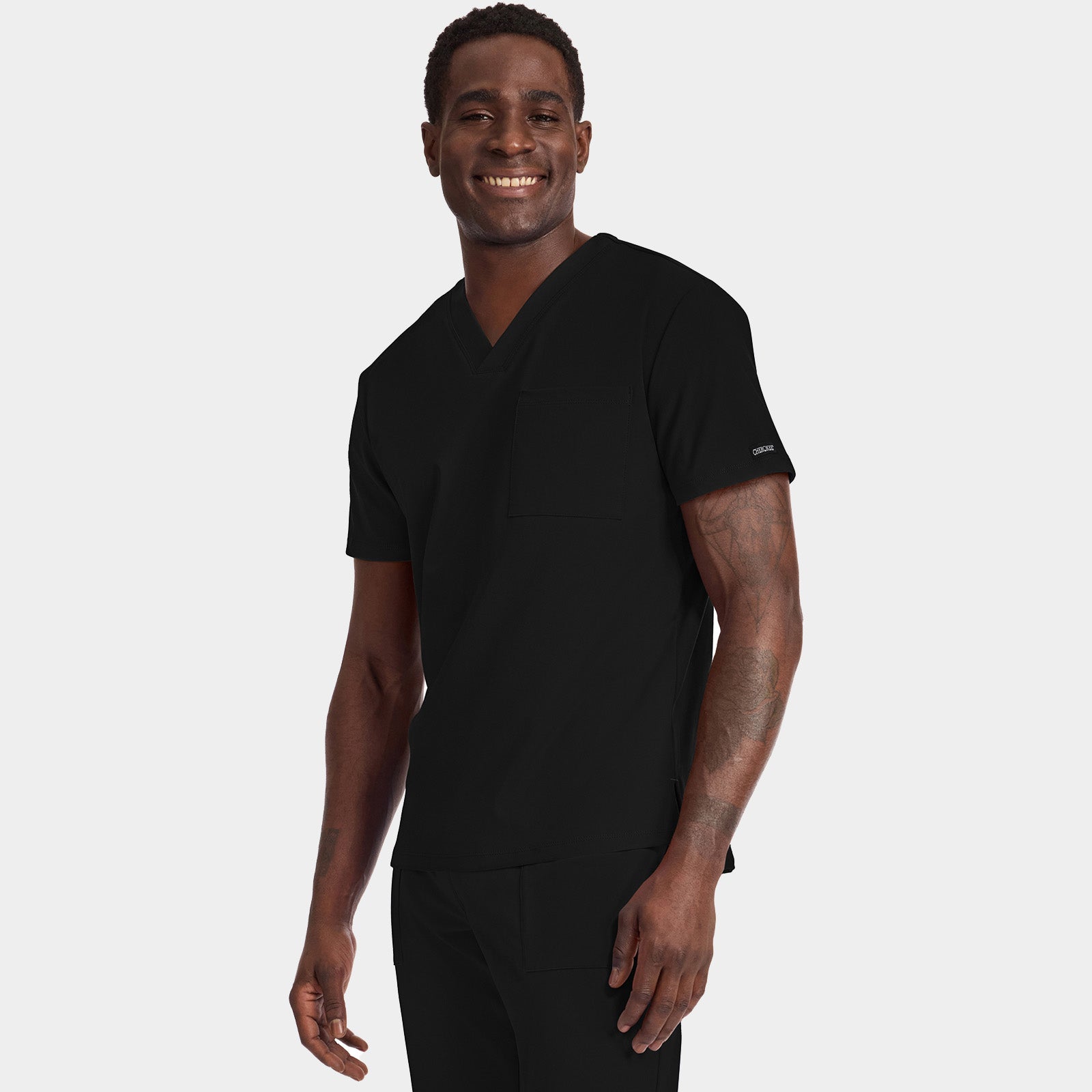 Men’s Tuck-In Chest Pocket V-Neck Scrub Top | CK834