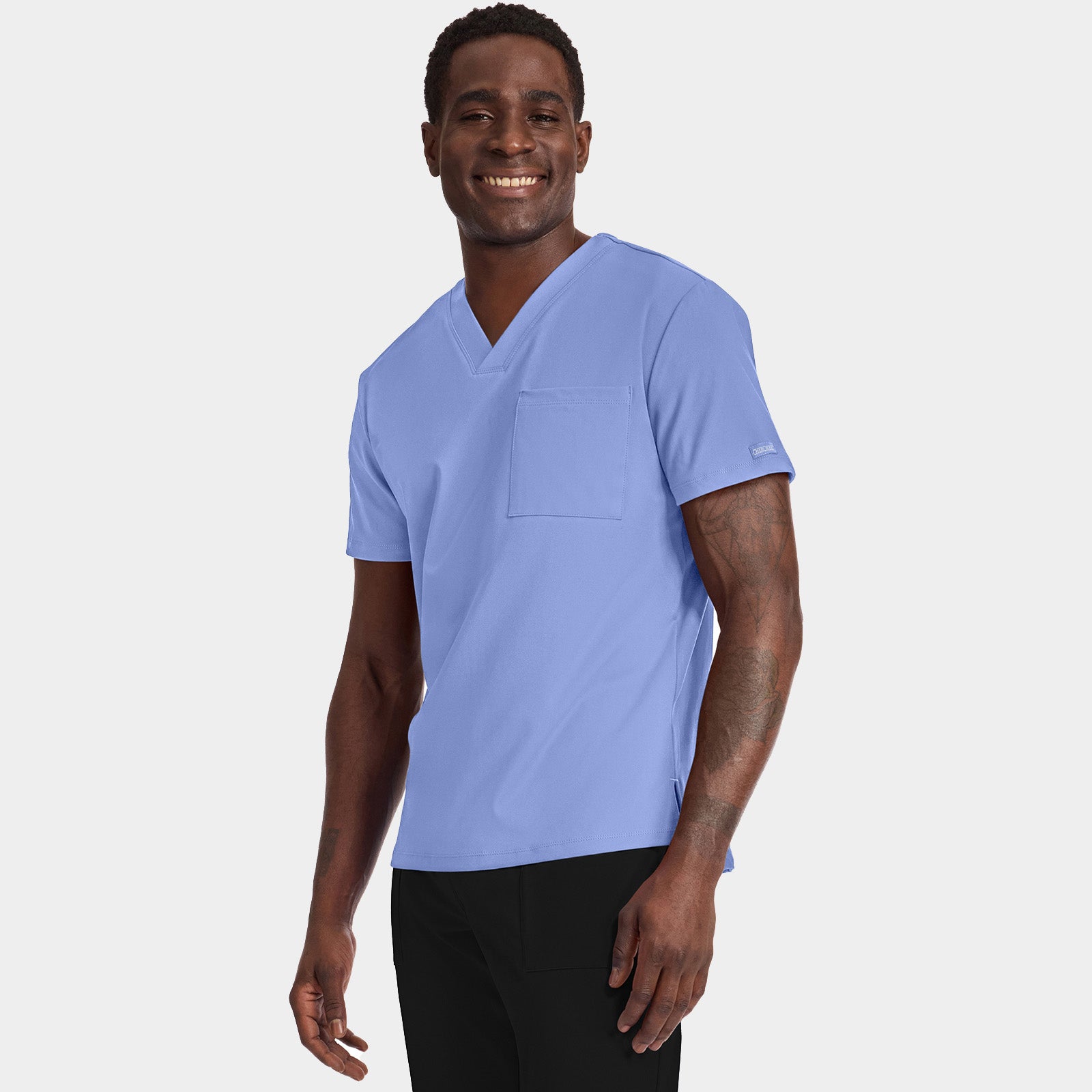Men’s Tuck-In Chest Pocket V-Neck Scrub Top | CK834