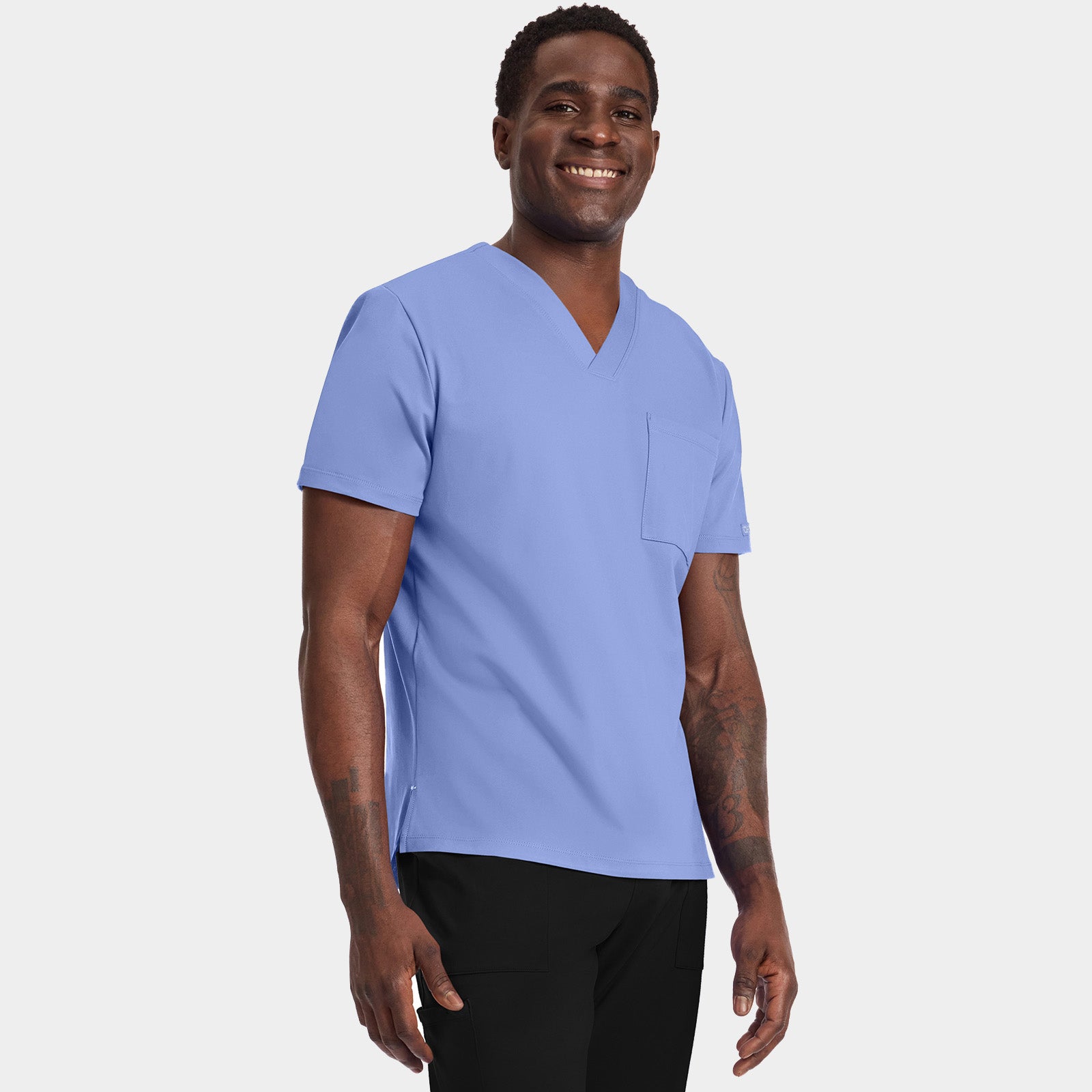 Men’s Tuck-In Chest Pocket V-Neck Scrub Top | CK834