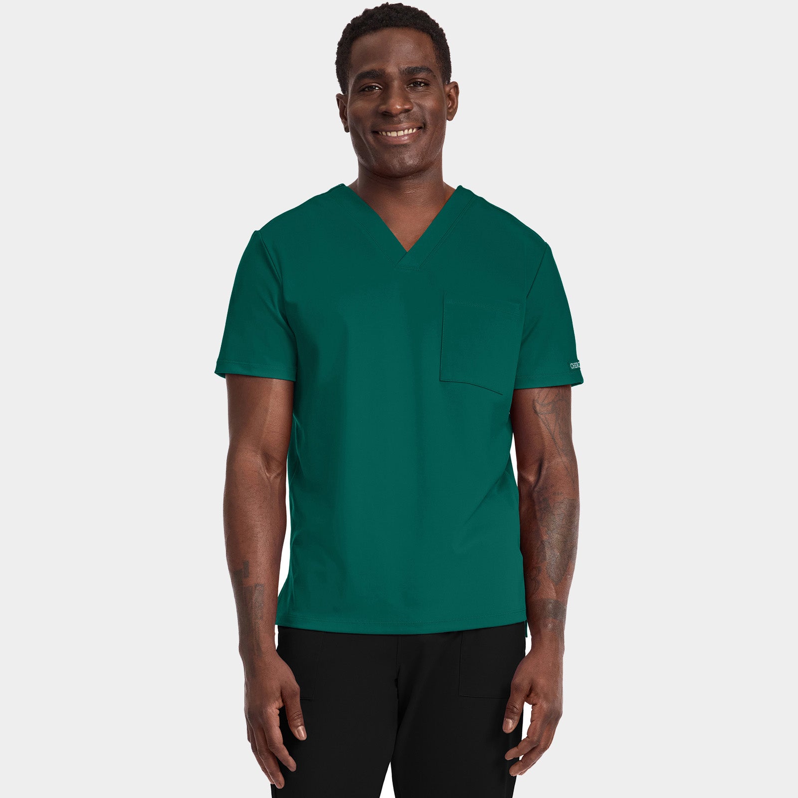 Men’s Tuck-In Chest Pocket V-Neck Scrub Top | CK834