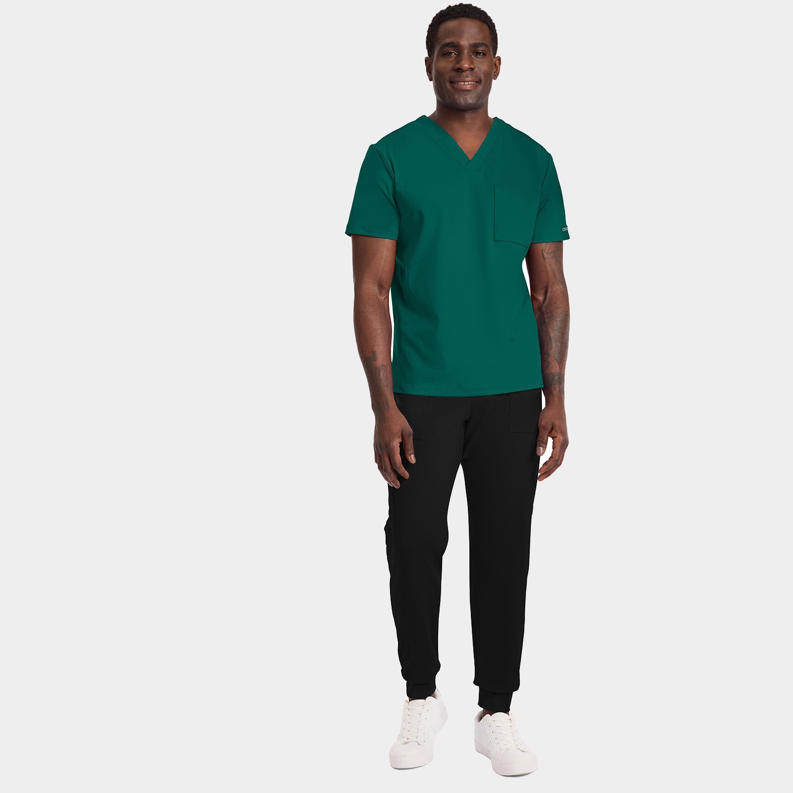 Men’s Tuck-In Chest Pocket V-Neck Scrub Top | CK834