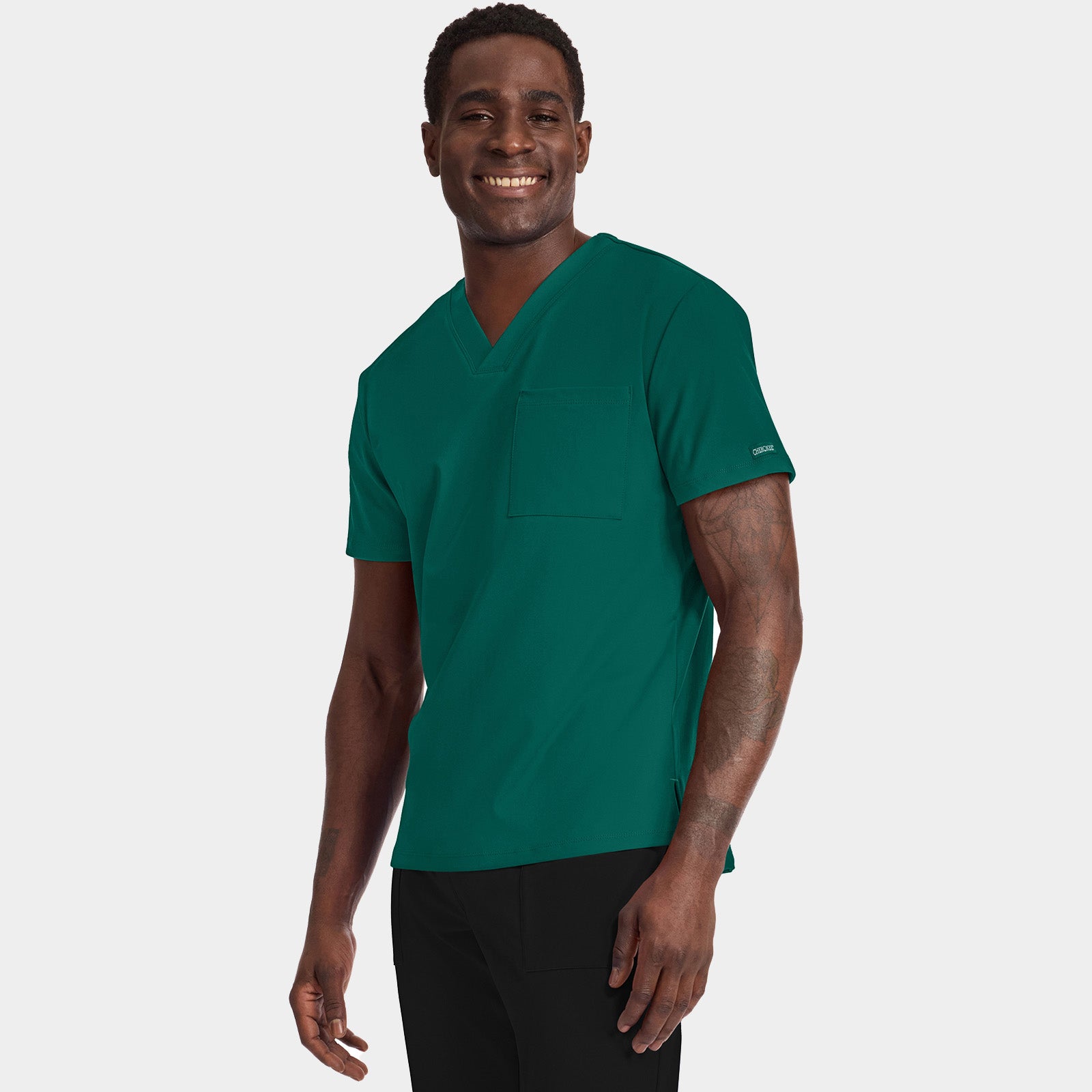 Men’s Tuck-In Chest Pocket V-Neck Scrub Top | CK834
