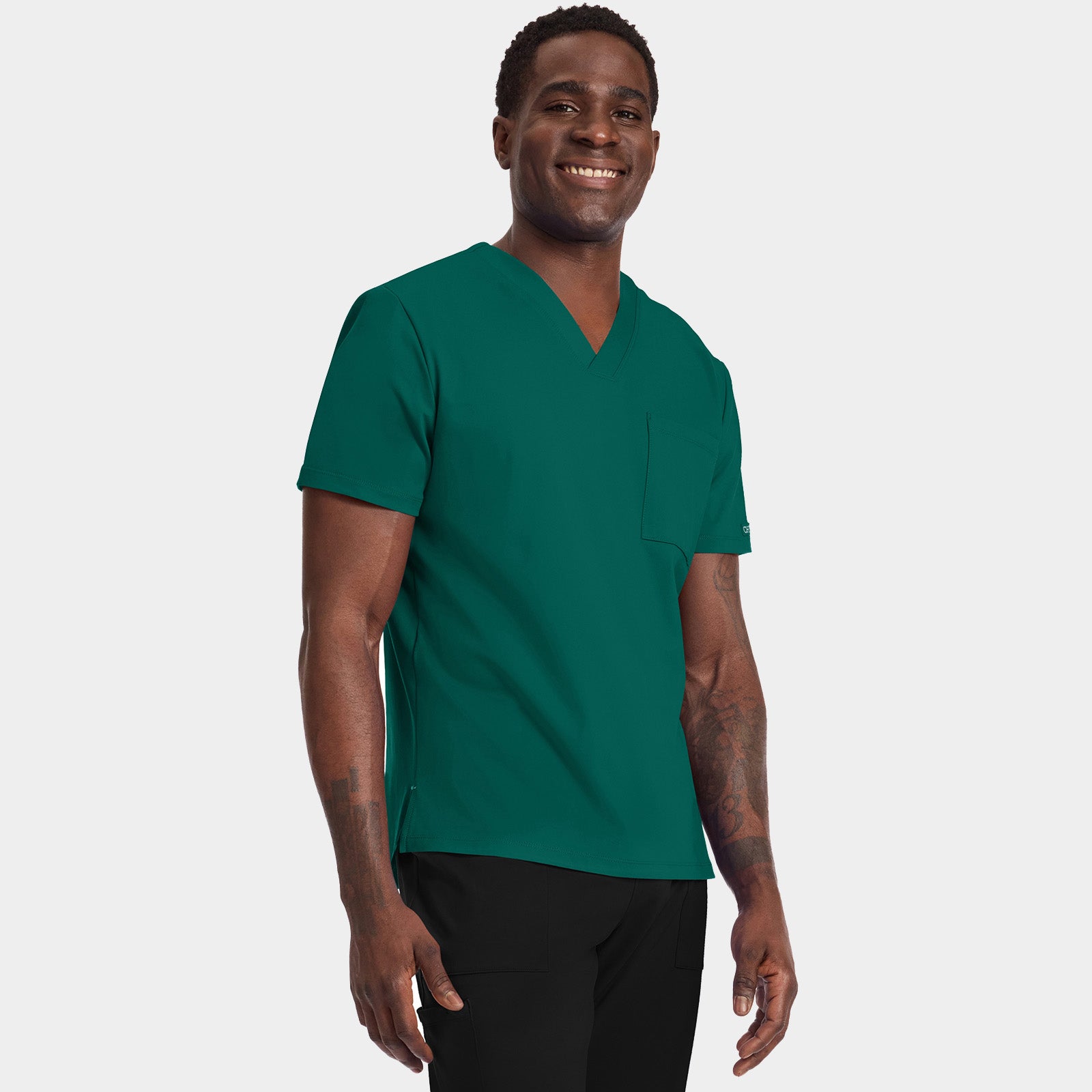 Men’s Tuck-In Chest Pocket V-Neck Scrub Top | CK834