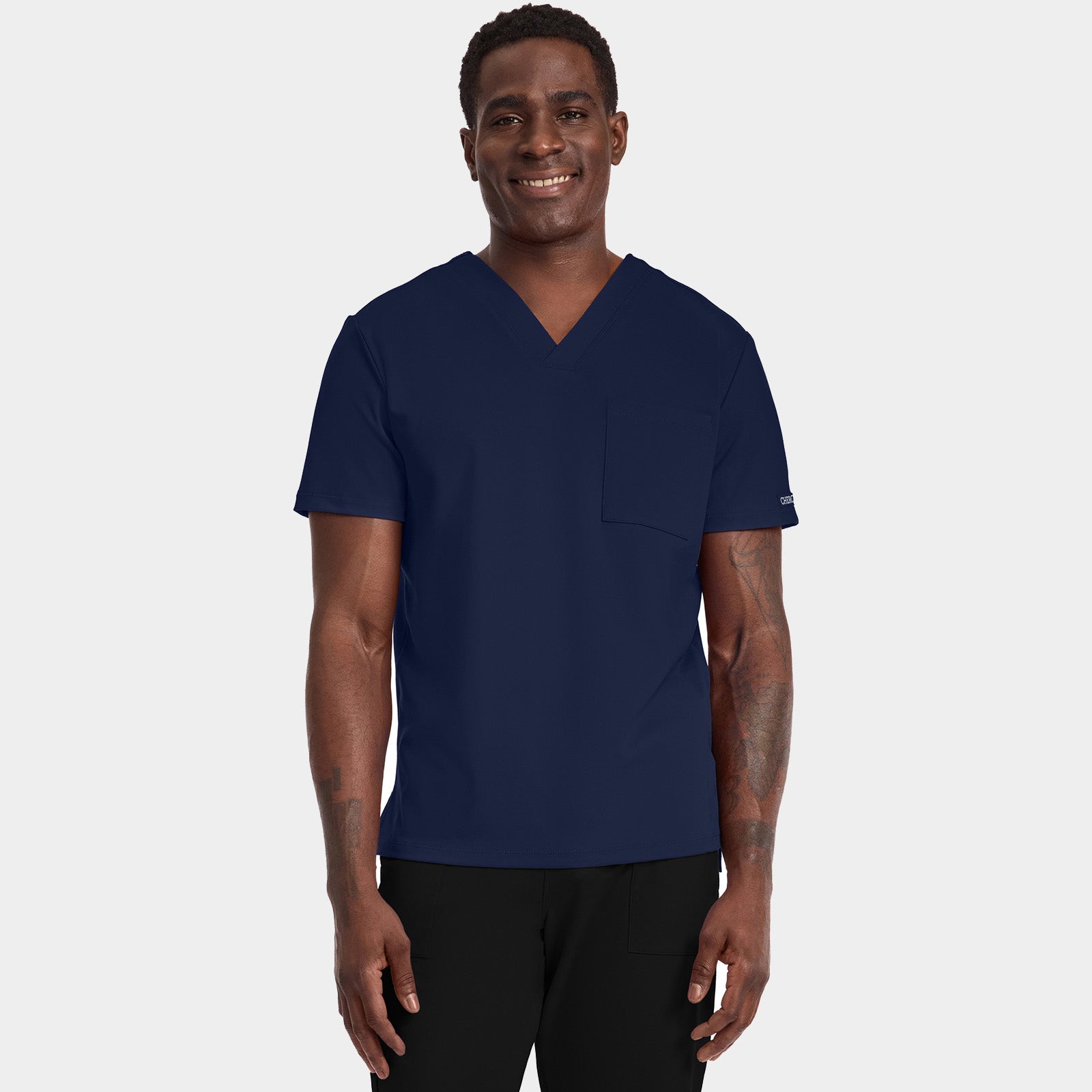 Men’s Tuck-In Chest Pocket V-Neck Scrub Top | CK834