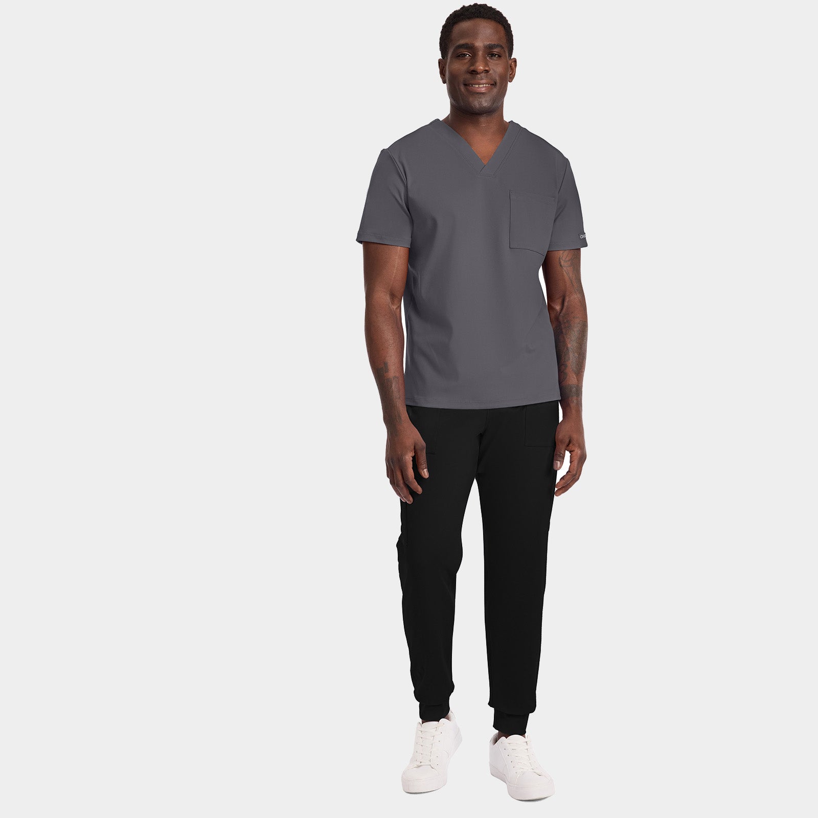 Men’s Tuck-In Chest Pocket V-Neck Scrub Top | CK834
