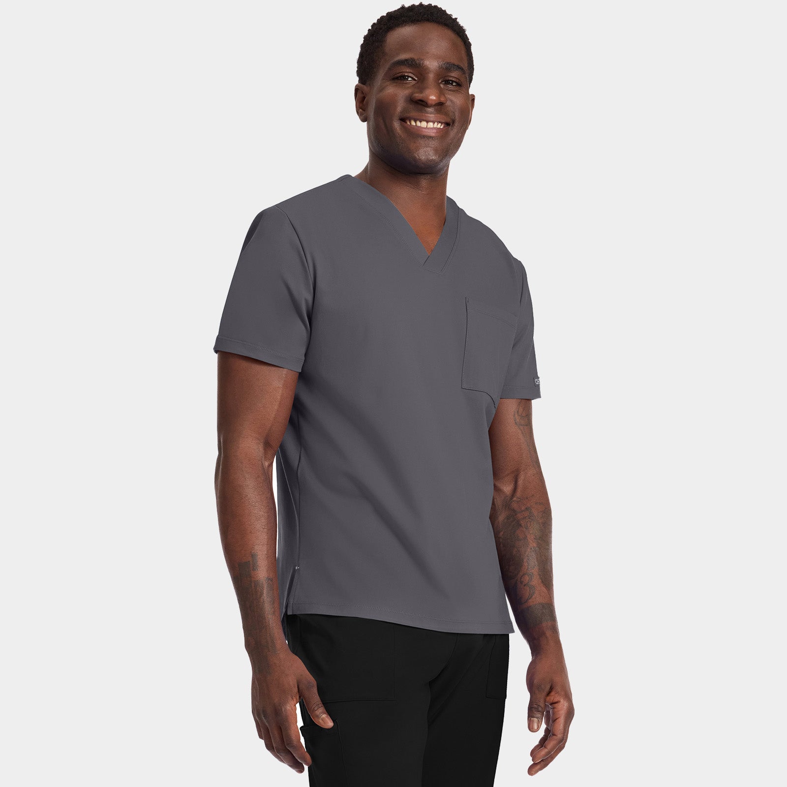 Men’s Tuck-In Chest Pocket V-Neck Scrub Top | CK834