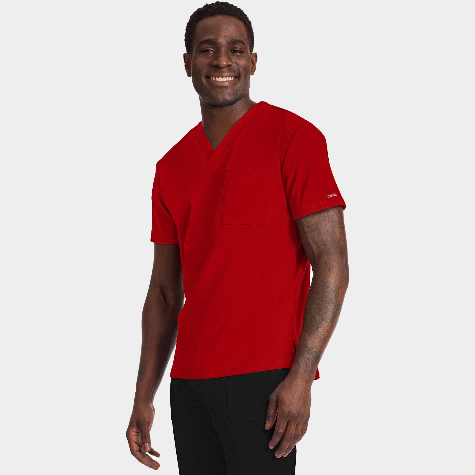 Men’s Tuck-In Chest Pocket V-Neck Scrub Top | CK834