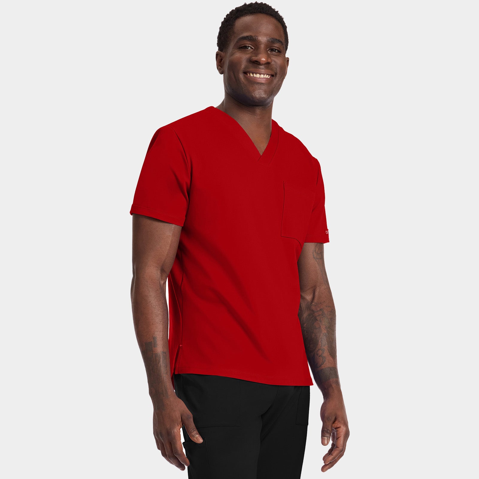 Men’s Tuck-In Chest Pocket V-Neck Scrub Top | CK834