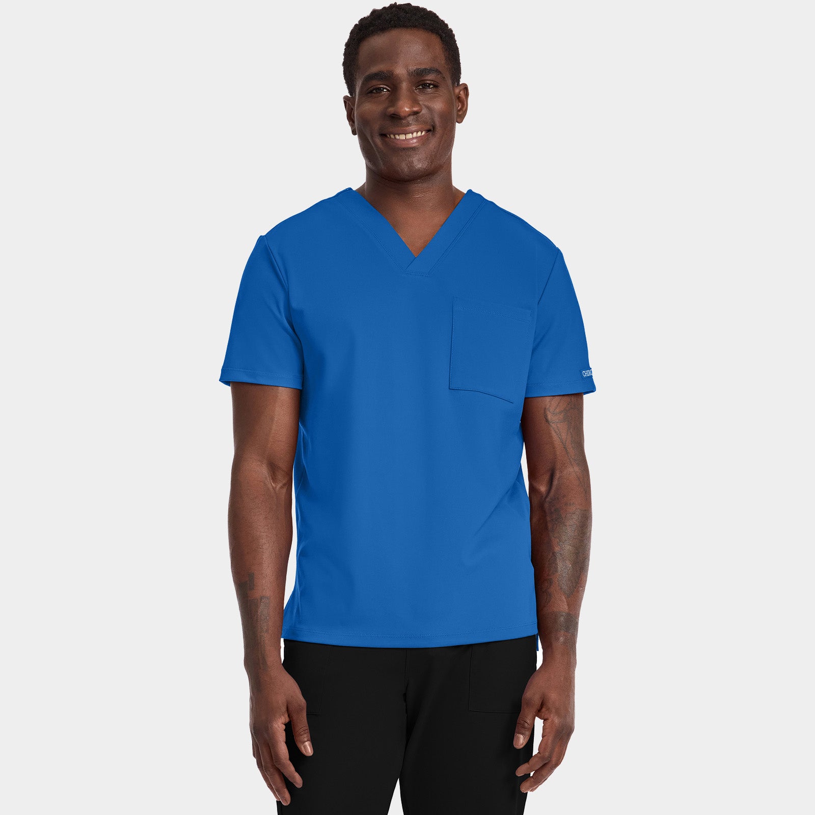 Men’s Tuck-In Chest Pocket V-Neck Scrub Top | CK834