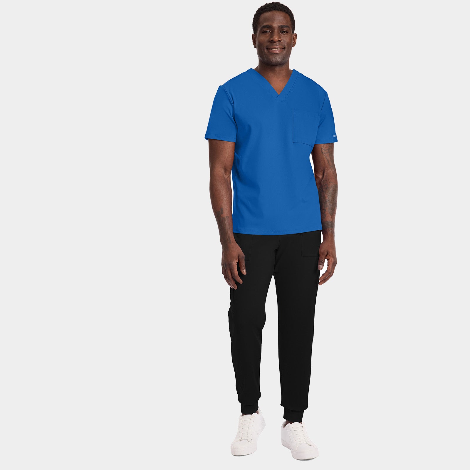 Men’s Tuck-In Chest Pocket V-Neck Scrub Top | CK834