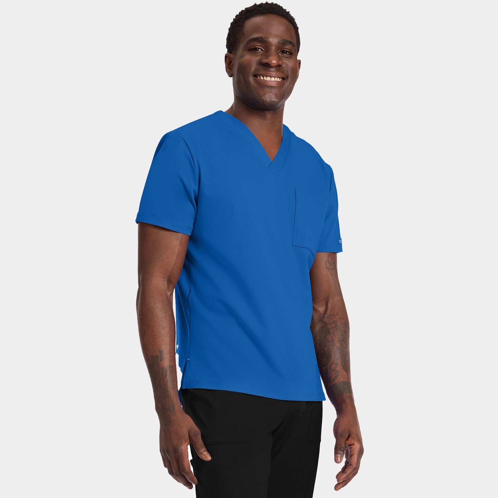 Men’s Tuck-In Chest Pocket V-Neck Scrub Top | CK834
