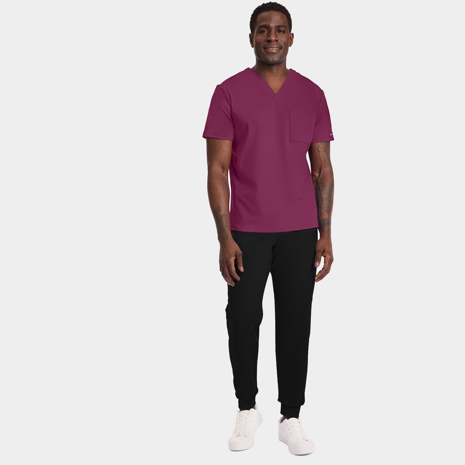 Men’s Tuck-In Chest Pocket V-Neck Scrub Top | CK834
