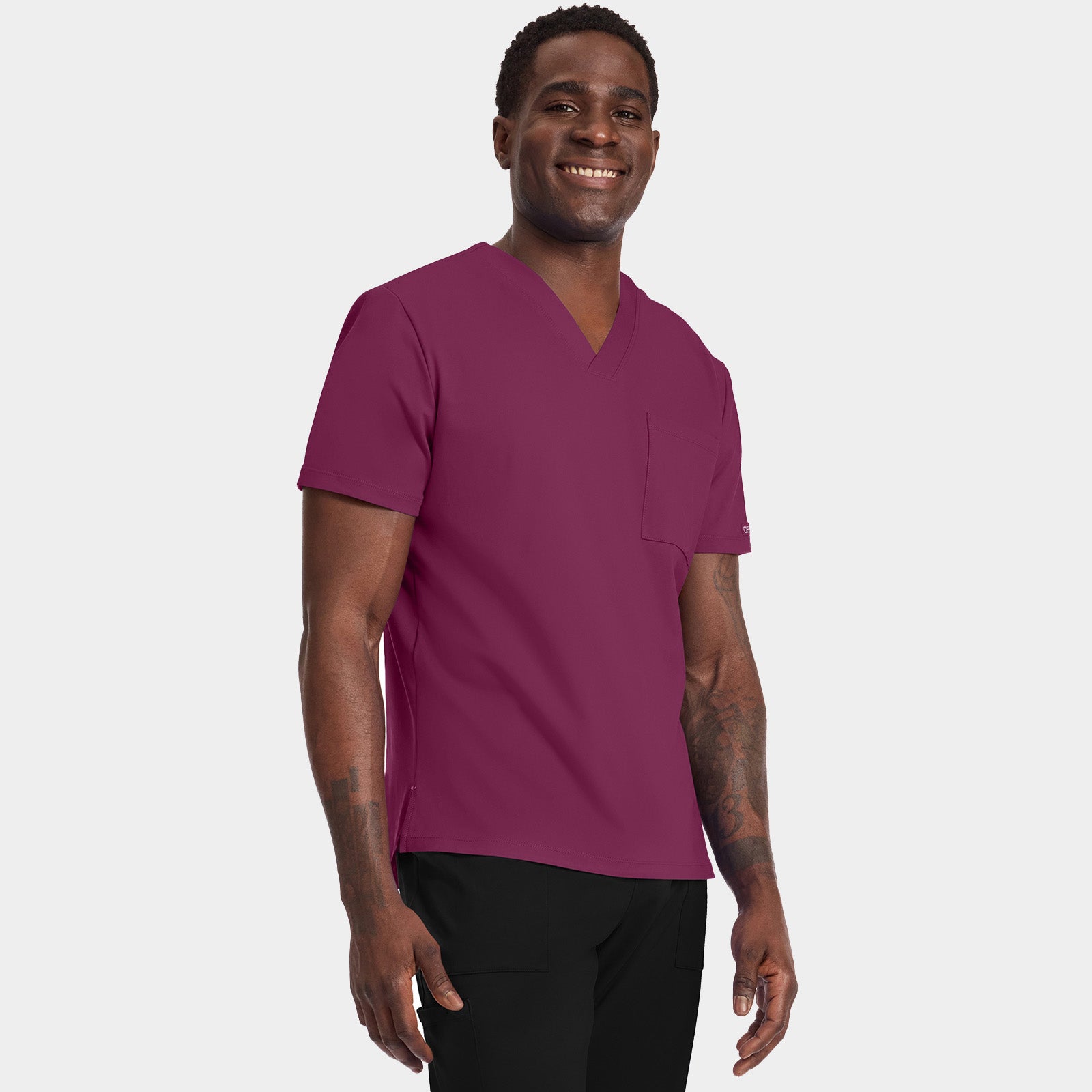 Men’s Tuck-In Chest Pocket V-Neck Scrub Top | CK834
