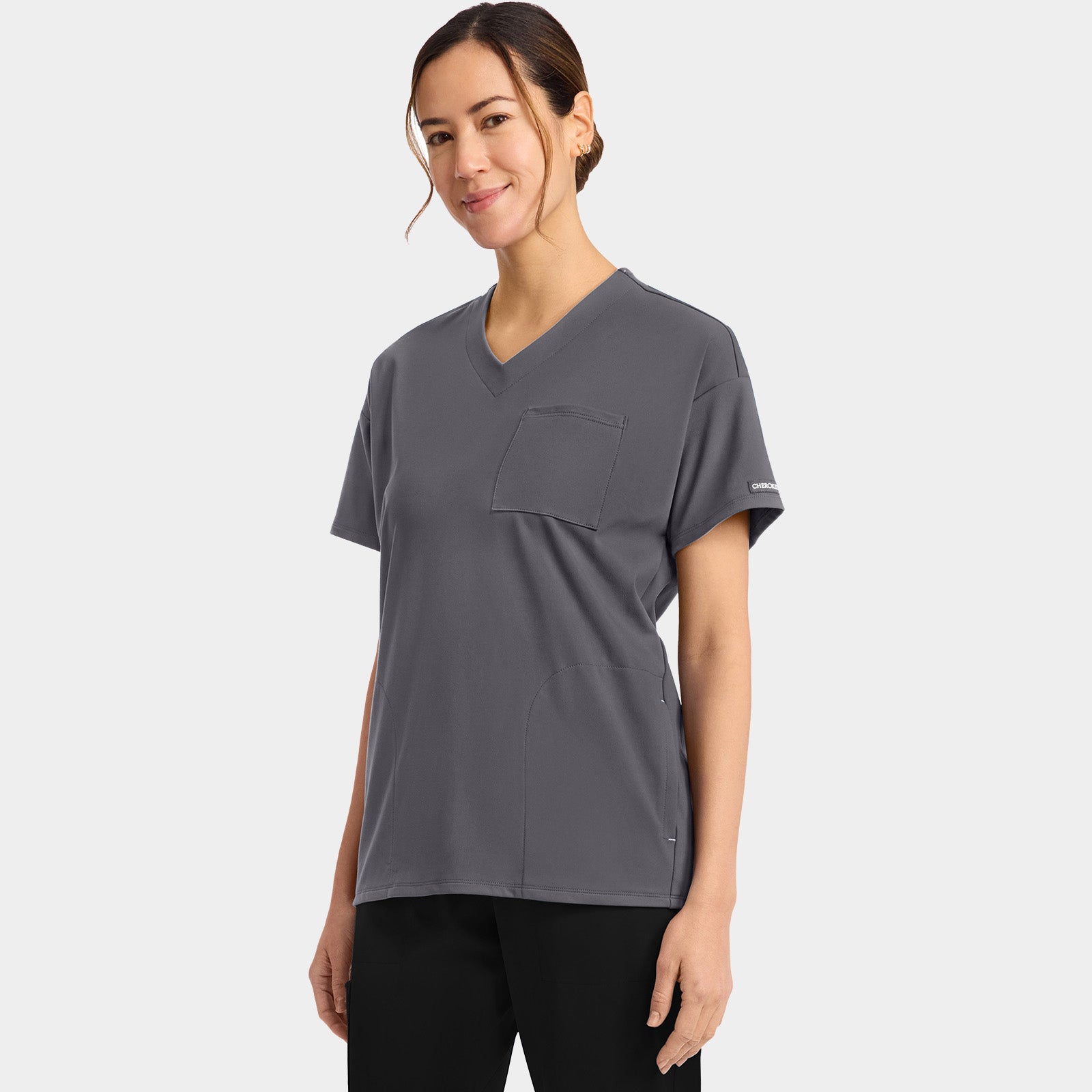 Women’s V-Neck Tunic Scrub Top | CK863