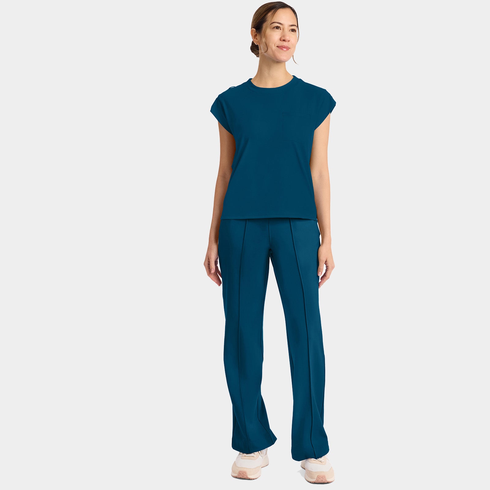 Women’s Tuck-In Crew Neck Scrub Top | CK936
