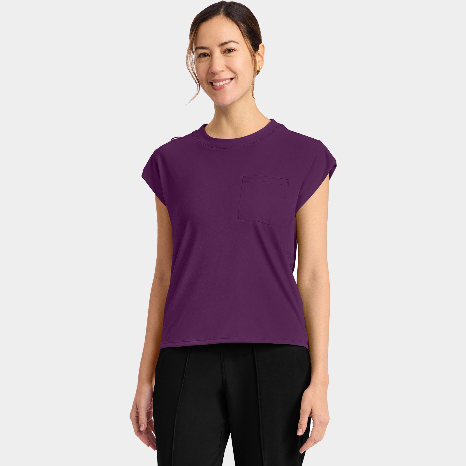 Women’s Tuck-In Crew Neck Scrub Top