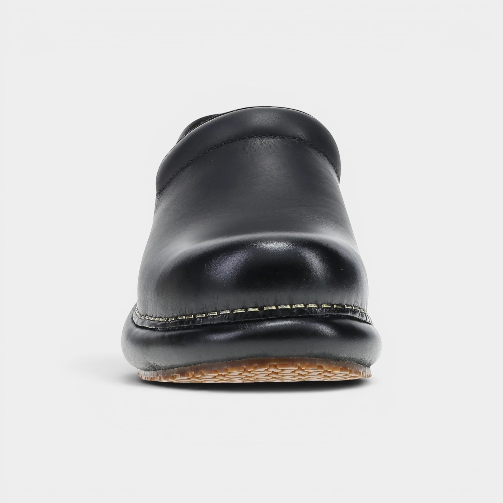 Read's Uniforms PlatformPro Black Burnished Nubuck clog with a modern platform silhouette and slip-resistant sole.