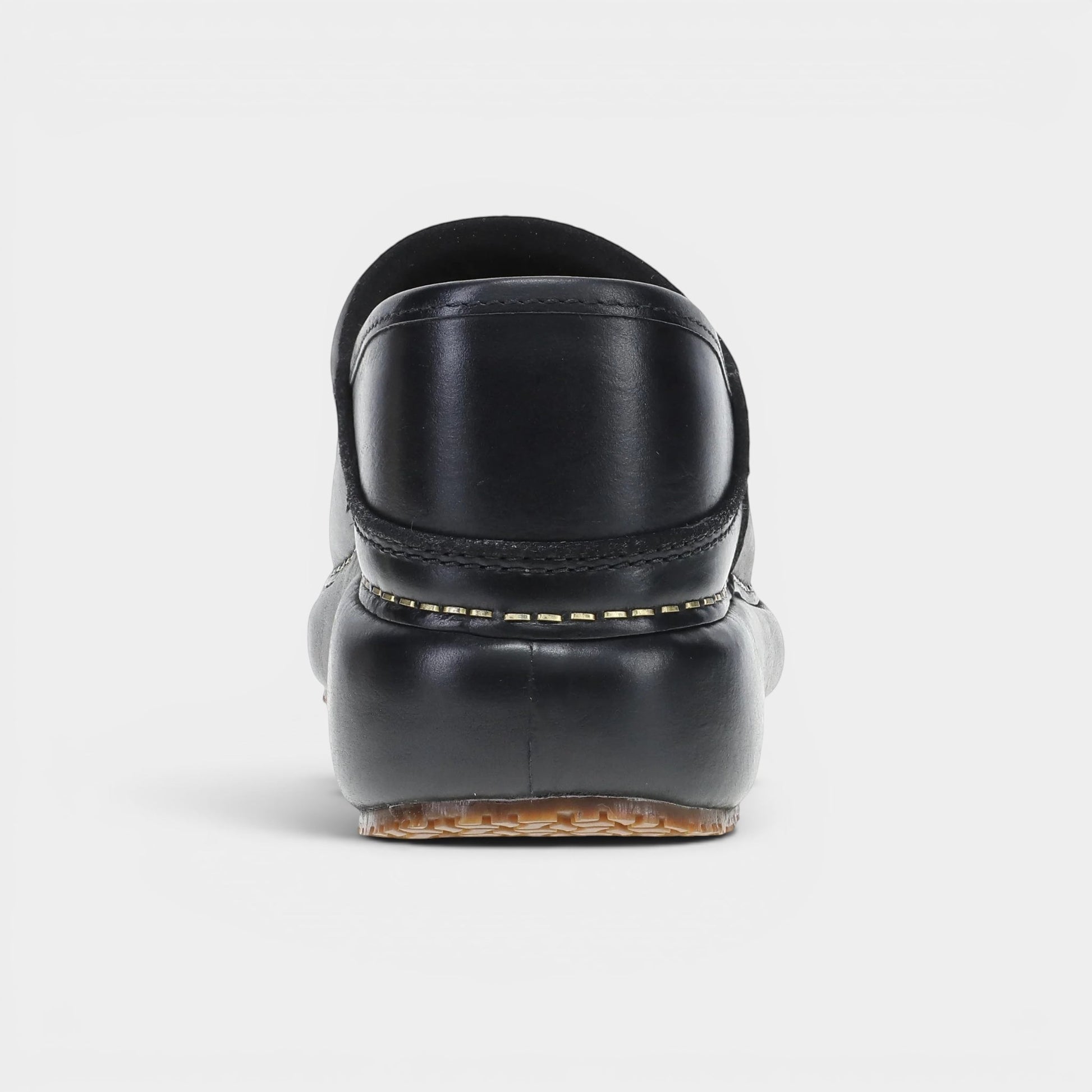 Read's Uniforms PlatformPro Black Burnished Nubuck clog with a modern platform silhouette and slip-resistant sole.