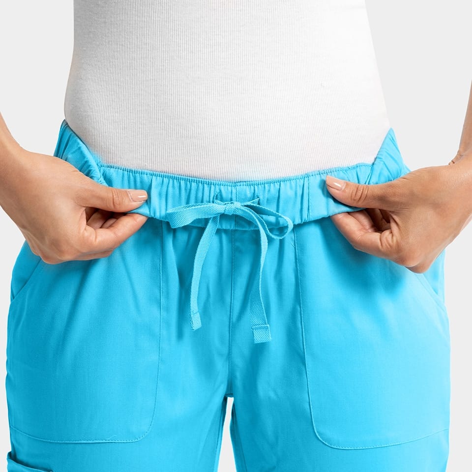 Women's Full Elastic Waistband Pant | 6801