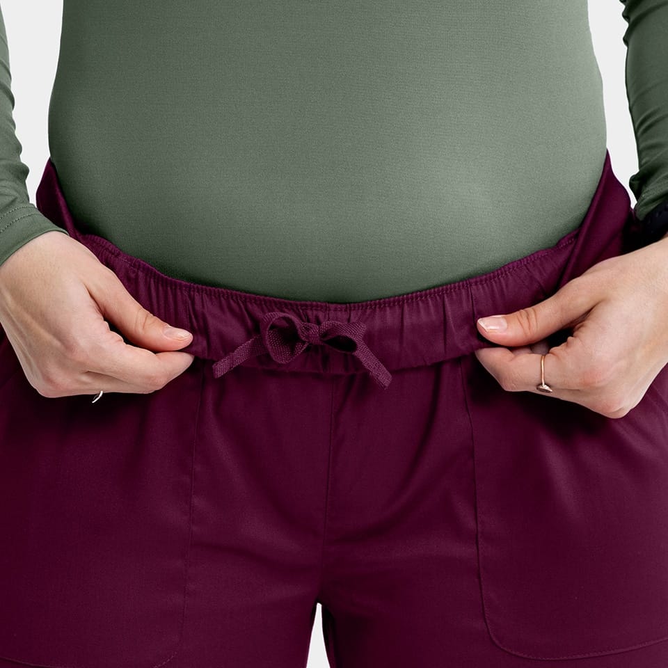 Women's Full Elastic Waistband Pant | 6801