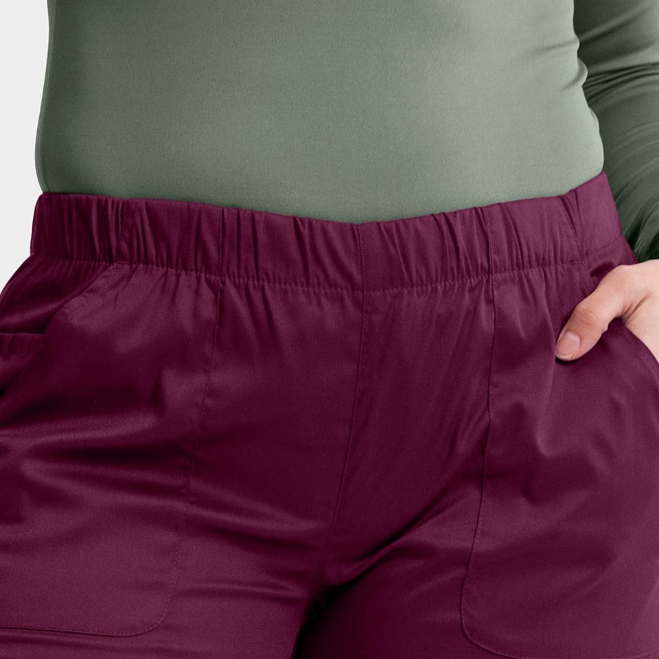 Women's Full Elastic Waistband Pant | 6801