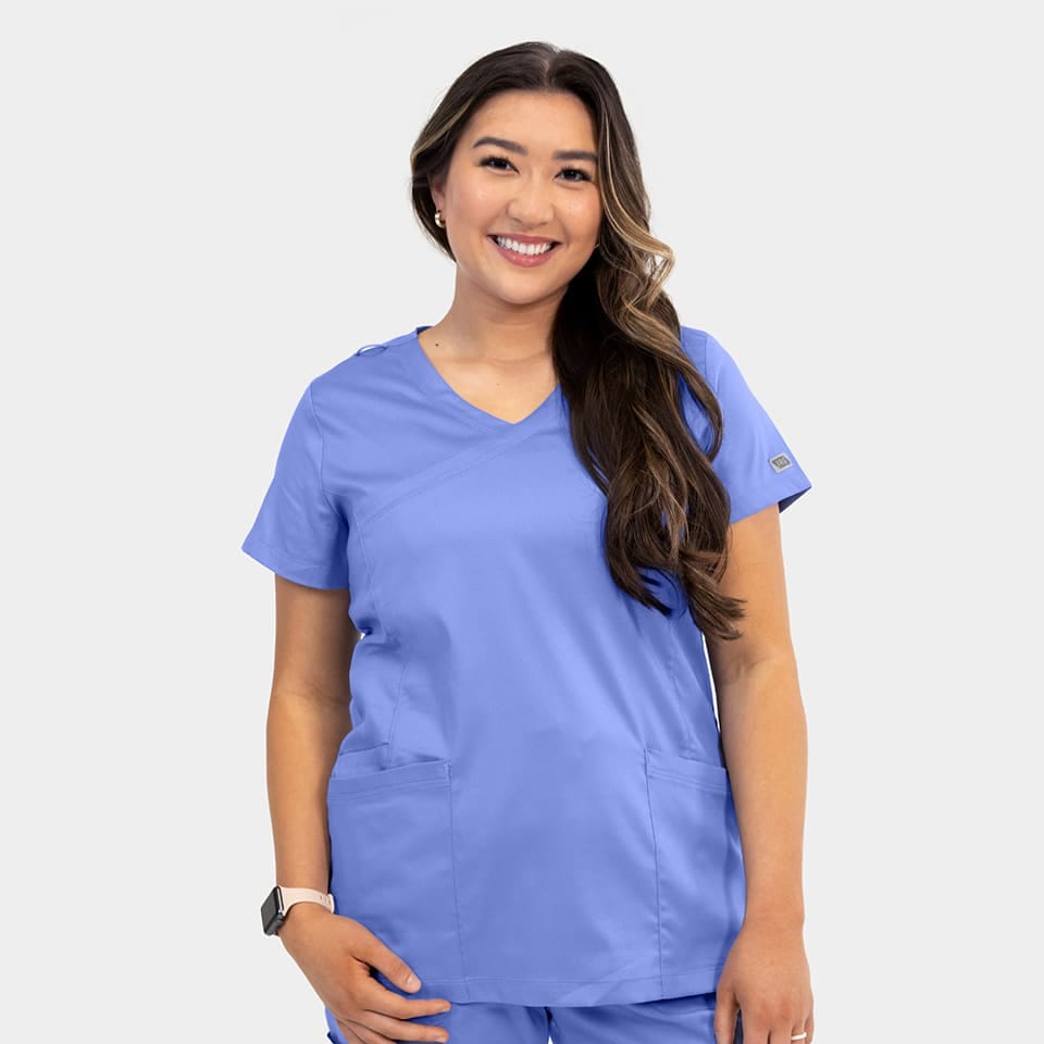 Women's Mock Wrap Knit Side Top | 2803