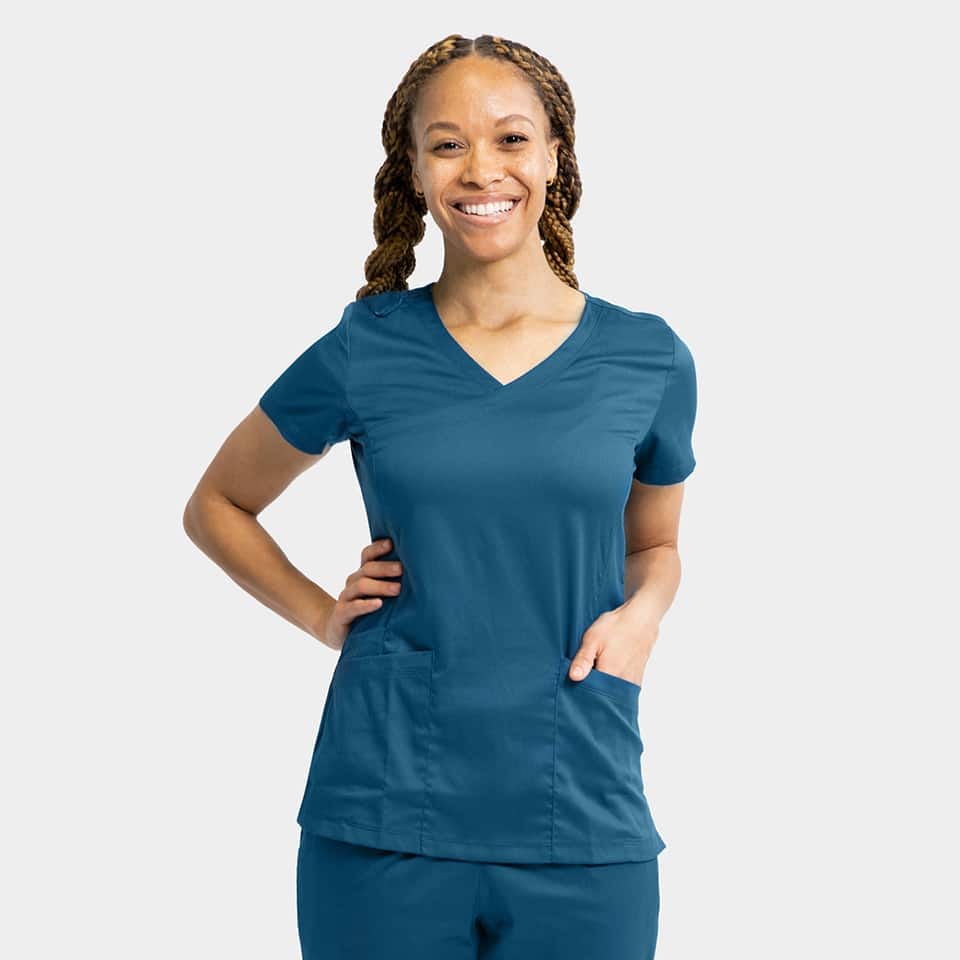 Women's Mock Wrap Knit Side Top | 2803