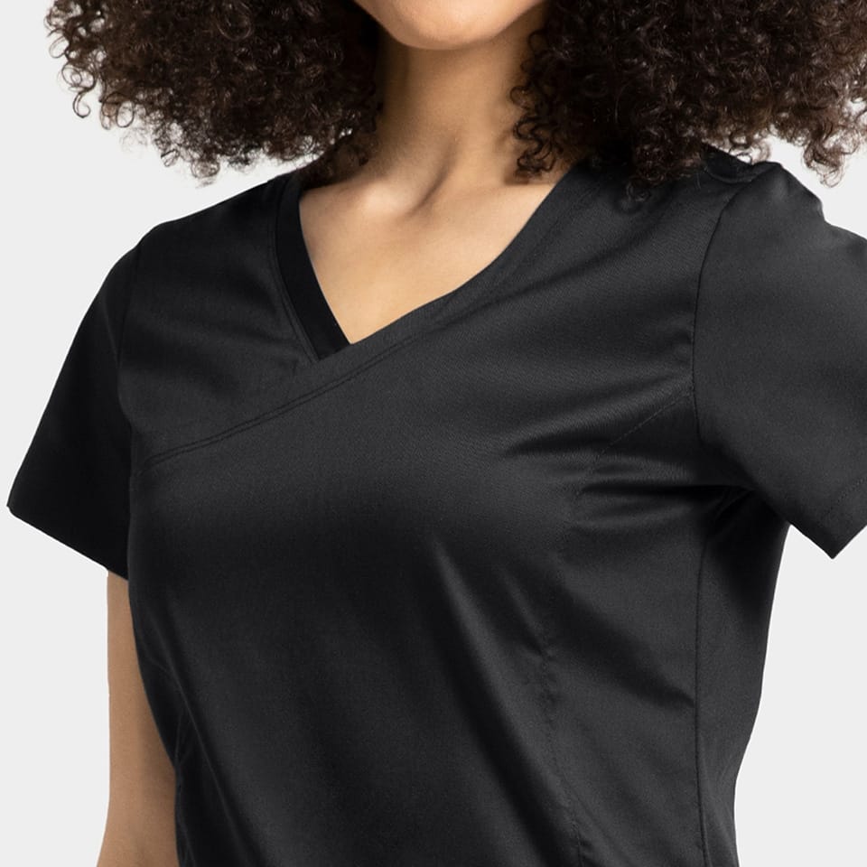 Women's Mock Wrap Knit Side Top | 2803