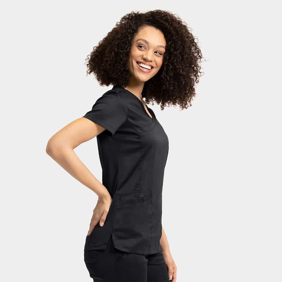 Women's Mock Wrap Knit Side Top | 2803