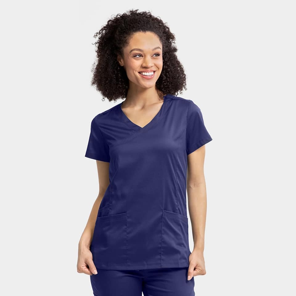 Women's Mock Wrap Knit Side Top | 2803