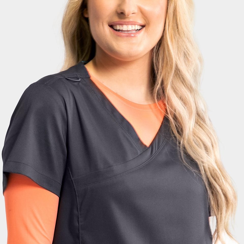 Women's Mock Wrap Knit Side Top | 2803