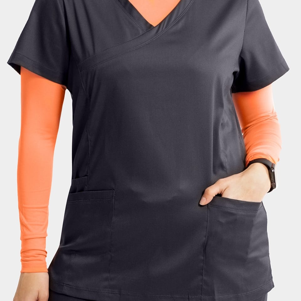 Women's Mock Wrap Knit Side Top | 2803