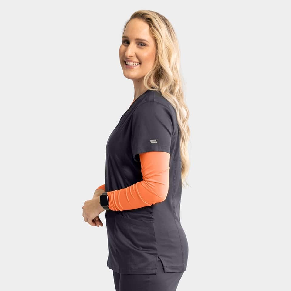 Women's Mock Wrap Knit Side Top | 2803