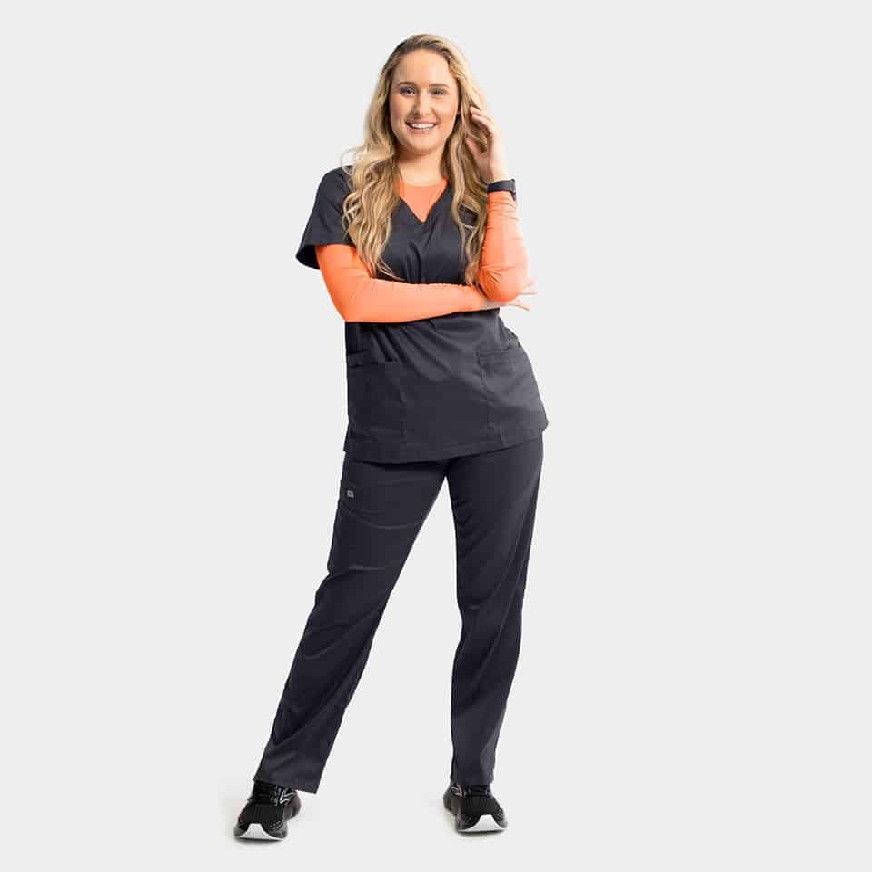 Women's Mock Wrap Knit Side Top | 2803