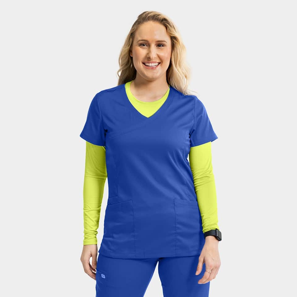 Women's Mock Wrap Knit Side Top | 2803
