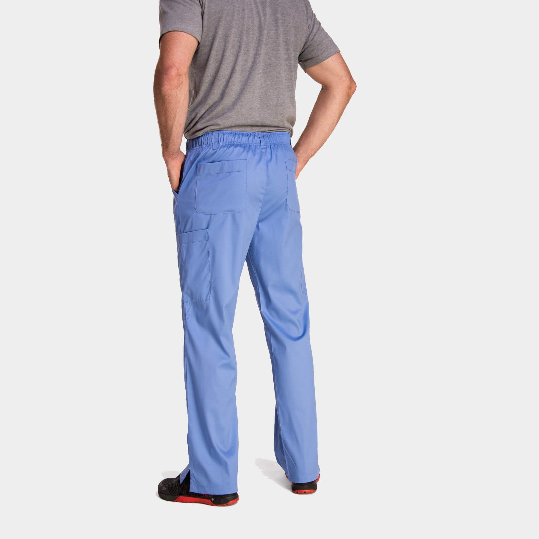 Men's Half Elastic Waistband Pant | 6851
