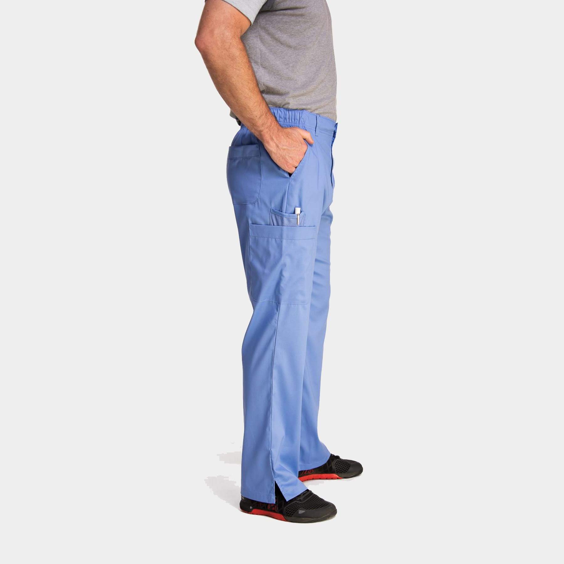 Men's Half Elastic Waistband Pant | 6851