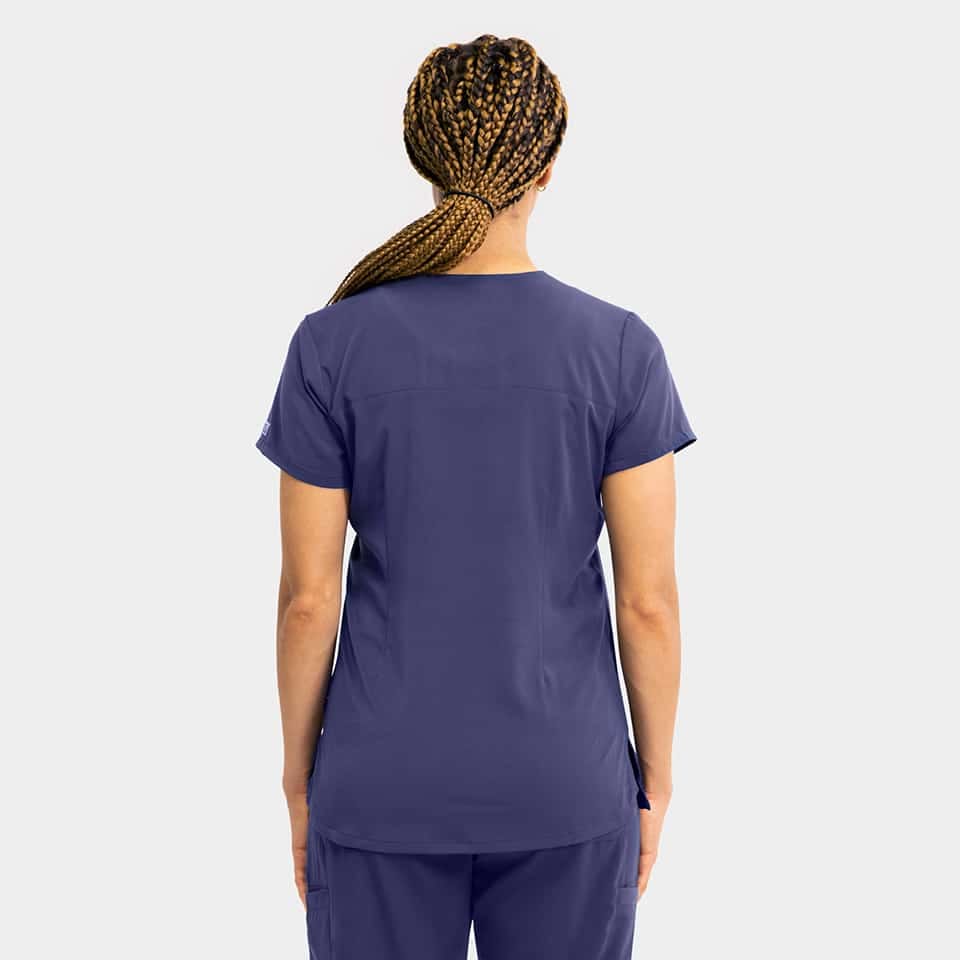 Women's Mock-Wrap Top With Zipper Pocket | 181002