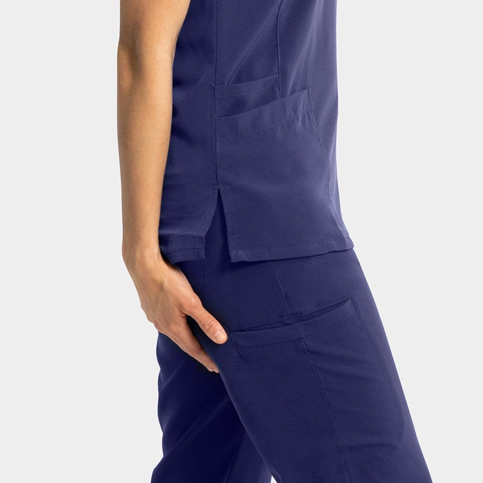 Women's Mock-Wrap Top With Zipper Pocket | 181002