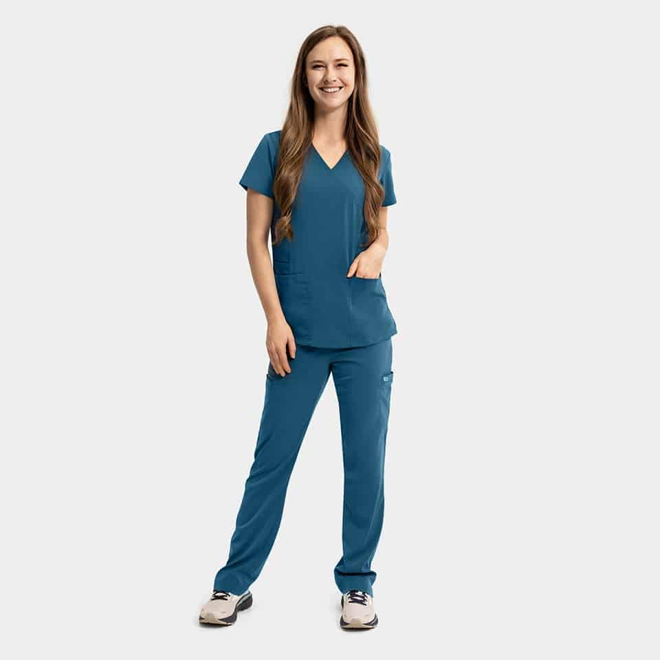 Women's Mock-Wrap Top With Zipper Pocket | 181002