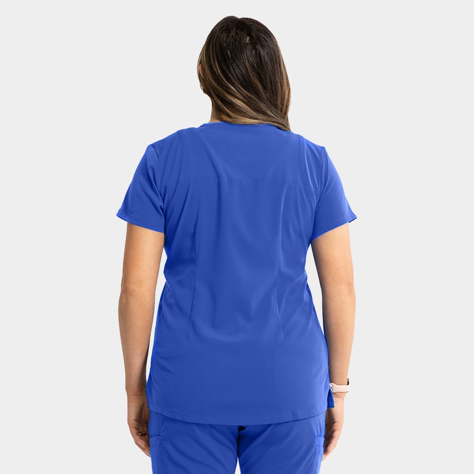 Women's Mock-Wrap Top With Zipper Pocket | 181002