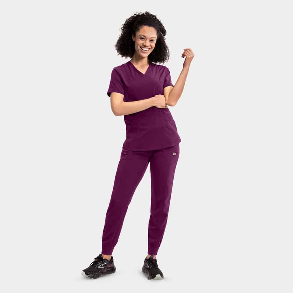 Women's Double Pocket V-Neck Top | 181003
